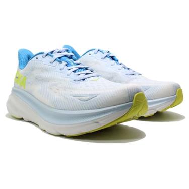 Imagem de Tênis de corrida Wide Hoka Clifton 9, Água gelada/prímula noturna, 11.5 Wide