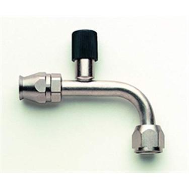 Imagem de Aeroquip Piloto FCE1834 de aço niquelado -10AN A/C 90 graus fêmea O-ring com porta de serviço