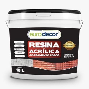 Imagem de Resina Acrílica Fosca 18L Base Água Incolor Euro Decor Premium