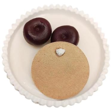 Imagem de Vela Aromática Lavanda Perfumada Artesanal Vegetal Vaso de Gesso Vasinho(1 Vela Cereja & Avelã (100g))