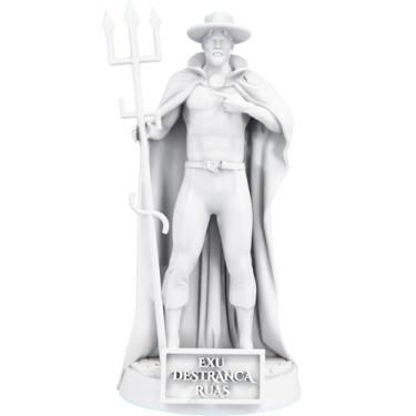 Imagem de Estátua Exu Destranca Ruas Umbanda Candomblé (Cor Mármore)