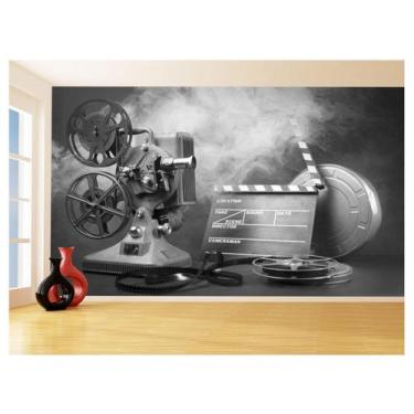 Imagem de Papel De Parede 3D Arte Cinema Filme Projetor 3,5M Tra94 - Você Decora