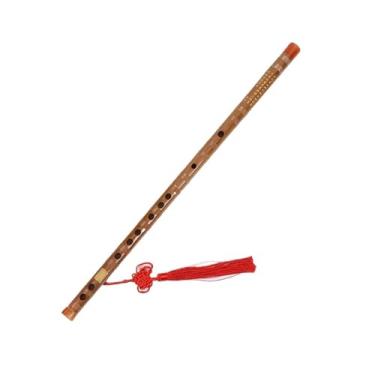 Imagem de Flauta de bambu de madeira instrumento para flauta amarga lição para iniciantes G Tune