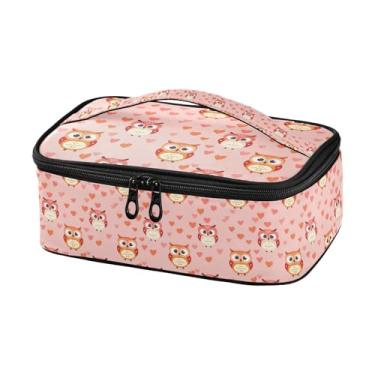 Imagem de GUIJI Lancheira com isolamento de coruja fofa, lancheira à prova de vazamento para mulheres e homens, lancheira portátil para trabalho, piquenique, viagens