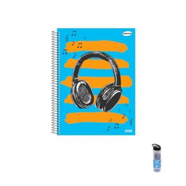 Imagem de Kit Caderno Masculinos 10 Matérias Capa Dura 200 Folhas e Caneta Esferográfica Spiro