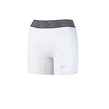 Imagem de Mizuno Short feminino Aero Vent acolchoado, branco, GG