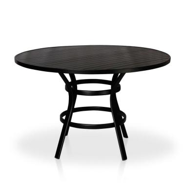 Imagem de Mesa 1,50 Para área Externa, Gourmet, Jardim Com Tampo Em Alumínio Ripado - Preto