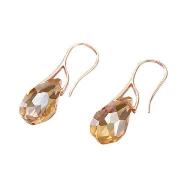 Imagem de Brincos De Quartzo Com Strass Brilhantes Para Mulheres, Joias De Moda,