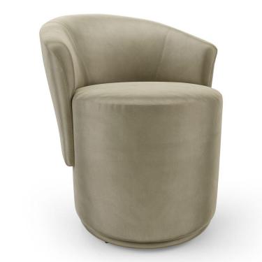 Imagem de Poltrona Orgânica Living Mavi Fixa Veludo Bege - Desk Design