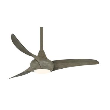 Imagem de Minka-Aire Ventilador de teto F845-DRF Light Wave 111.8 cm com luzes LED e controle remoto, madeira flutuante