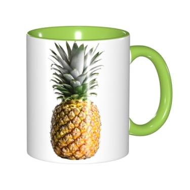 Imagem de Zeraoke Canecas de café criativas com estampa de abacaxi, personalizadas, presente para família, tamanho de 325 ml, unissex