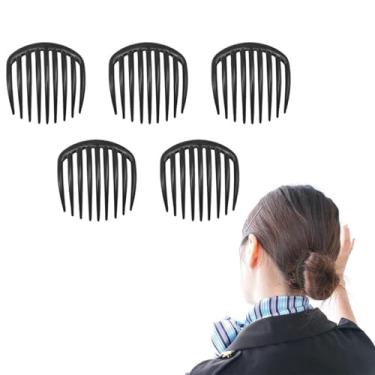 Imagem de Conjunto de 5 peças de pente e grampo de cabelo feminino, pente retrô de 9 dentes, adequado para todas as ocasiões.