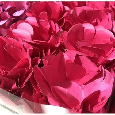 Imagem de Forminhas para Doces Finos - Kit 40/120 Formas Flor Decorativas | Ideal para Casamentos, Festas e Cupcakes (Style - Pink,120)