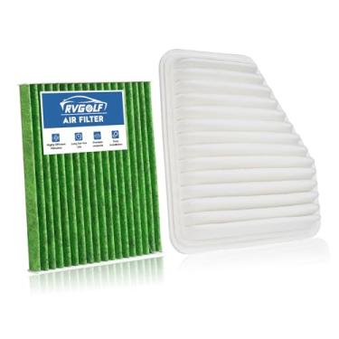 Imagem de RVgolf Kit de filtros de ar para motor+cabine adequado para Rav4 2006-2012, Camry 2007-2011, Corolla 2009-2011, Avalon 2005-2011, matriz 2,4L, acessórios automotivos CA10169 CF10285