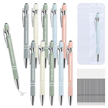 Imagem de 30 canetas sarcásticas engraçadas - conjunto de 10 canetas esferográficas com refis e bolsas, caneta divertida com frases sarcásticas, ponta stylus - caneta desmotivacional para adultos, colegas de