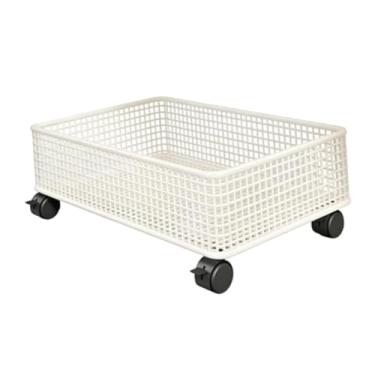 Imagem de ＫＬＫＣＭＳ Organizador para debaixo da pia, carrinho organizador com rodinhas, carrinho de armazenamento para debaixo da mesa, ideal para escritório, cozinha, L