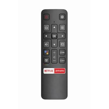 Imagem de Controle Remoto Smart TV Compatível com TCL Android TV com Botões Netflix e Globoplay Substituto