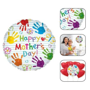 Imagem de Balão Metalizado Dia Das Mães Colorido - 17 Polegadas