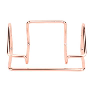 Imagem de Fockety Mesa Porta-Cartões de Visita, 5 Unidades Com Acabamento Liso Em Ferro Suporte Multifuncional para Exibição de Cartões de Visita Suporte para Exibição de para Escritório, (Ouro rosa)