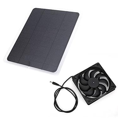 Imagem de GLOGLOW Conjunto de Ventiladores de Painel Solar de 10 W 12 V, Silício Monocristalino, Carregamento Solar Eficiente para Cuidados Com Animais de Estimação Ao Ar Livre, Interruptores e Tomadas de