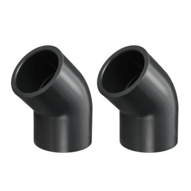 Imagem de DTGN 1 peça de encaixe de PVC de cotovelo de 45° de 45°, encaixe de tubo de PVC de grau de mobiliário bidirecional SCH80, conector de cotovelo de canto DIY para móveis de construção, conexão de