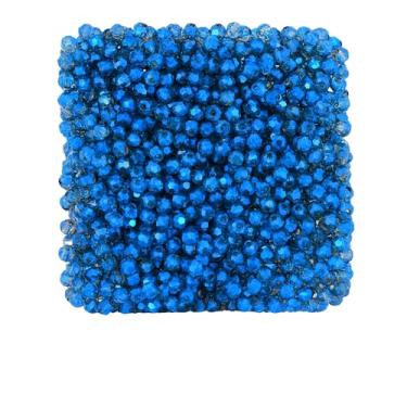 Imagem de Mandala Crafts Contas de cristal redondas azuis Montana de 3 mm – 1000 contas de vidro facetadas para fabricação de joias, pulseiras, colares, brincos e contas