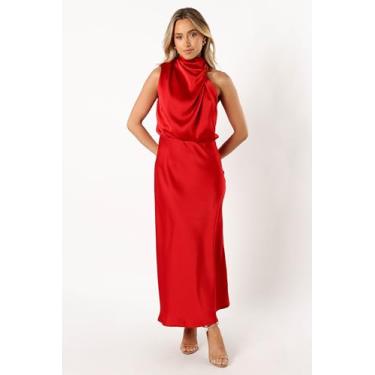 Imagem de Petal & Pup Vestido midi feminino Anabelle frente única vermelho, Vermelho, G