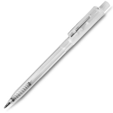 Imagem de Caneta Esferográfica em Alumínio Reciclado, Retrátil, Escrita Azul, Corpo Emborrachado, Ponta Touch, Refil Tipo Parker, Ambidestro, 15g (Branco)