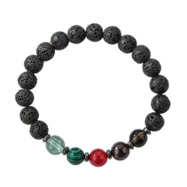 Imagem de Pulseira de pedras naturais com 12 contas do zodíaco, autoproteção, pedra padroeira, uso diário, melhores amigos, presente de aniversário para mãe, amigos, melhores amigas, One Size Fits Most, Pedra
