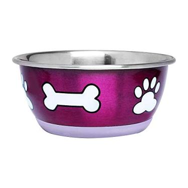 Imagem de Comedouro Rosa Metalico 3 Jambo para Cães