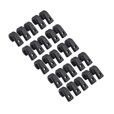 Imagem de Generic Ganchos Bungee J para Caiaque, Fortes Ganchos de Amarração de Nylon para Canoas de Barcos - Pacote de 25 Unidades Preto 2,6 Cm