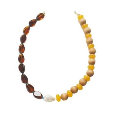 Imagem de Colar Boho Multicolorido Para Mulheres Com Pedras Naturais Vintage E P