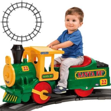 Imagem de Trem Eletrico Infantil Peg Perego Santa Fe 6V com Trilhos - Peg Pérego