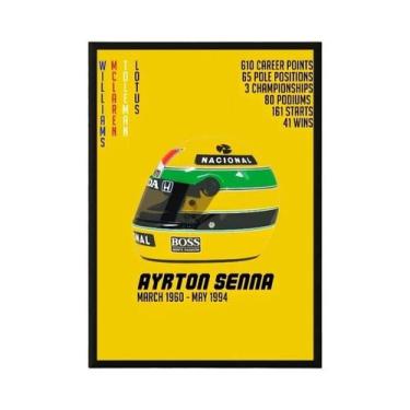 Imagem de Kit De Pintura Em Diamante Ayrton Senna F1 5D DIY Arte Artesanal Decor