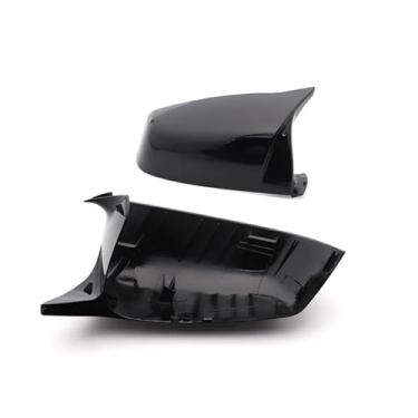Imagem de Capa de espelho retrovisor lateral de fibra de carbono para carro, substituição compatível com BMW 5 6 7 Série F01 F02 F03 F04 F06 F07 F10 F11 F12 F13(Bright Black)
