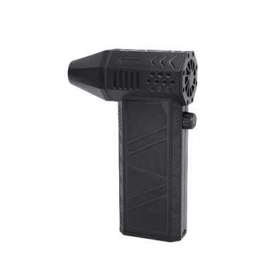 Imagem de Fockety Soprador de ar comprimido, 13000 RPM, mini soprador de neve turbo portátil ajustável com 2 baterias de 4000mAh, limpador de teclado, de folhas elétrico (Turbofan canalizado X6 preto)