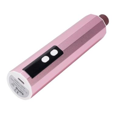 Imagem de Dioche Removedor Elétrico de Calos de Pés 2 Em 1 Liga de Alumínio Lima Elétrica para Pés Lixadeira Recarregável para Ferramenta de Pedicure Doméstica Com 10 Anéis de Areia 9 Velocidades (Rosa)