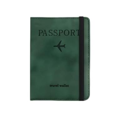 Imagem de Carteira com porta-passaporte com bloqueio de RFID - organizador de documentos de viagem de couro sintético premium, Marrom, Moderno