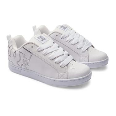 Imagem de DC Court Graffik Vulc Tênis de skate feminino, Branco, M, prata, 35