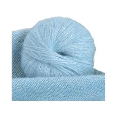 Imagem de Fio De Lã Mohair Brilhante Em Pacote Grande De 250g, Colorido Com Glit