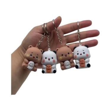 Imagem de Chaveiros De Urso Panda, Brinquedo Sonoro, Figuras De Anime Brilhantes