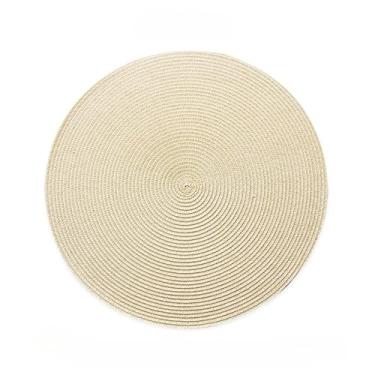 Imagem de Jogo Americano kit 4 ou 6 Peças Mesa Sousplat Cozinha Redondo Jantar Descanso de Prato(Bege×10)