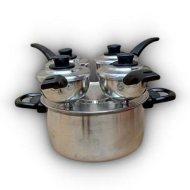 Imagem de Cuscuzeira individual para restaurante 4 panelinhas - Alumínios Br, po