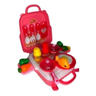 Imagem de Maleta Kitchen Cozinha Brinquedo 3 Em 1 / Mochila 25 Peças - toys