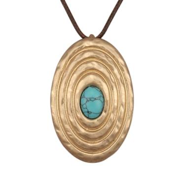 Imagem de Jeilwiy Colar de couro feminino descolado, gargantilha, cordão com pingente, joia estilo boho, Couro sintético, Sem Pedra Preciosa