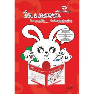 Imagem de Livro Caligrafia Alibombom Vermelho com Pauta 60 Folhas Pacote com 5 -