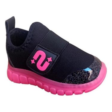 Imagem de Tênis Infantil Novopé Soft Sport preto/pink-Feminino