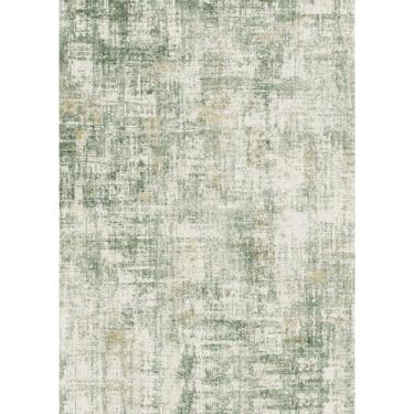 Imagem de Tapete de corredor largo de 9 x 3 m de comprimento – Tapete de cozinha largo antiderrapante, lavável, fino, moderno, abstrato, para entrada interna, quarto, sala de estar (verde sálvia)