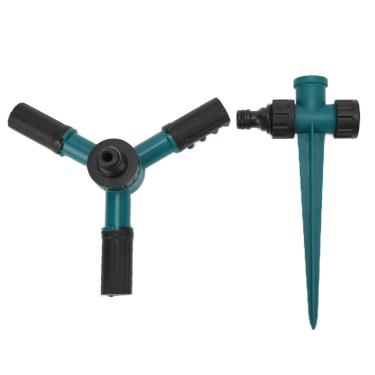 Imagem de Aspersor de gramado giratório para jardim de irrigação automático de 360 ​​graus com ponta de solo para gramados jardins Quintais Material ABS durável resistente