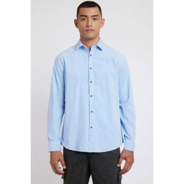Imagem de Camisa Manga Longa Move Slim em Veludo Cotelê Azul Claro-Masculino